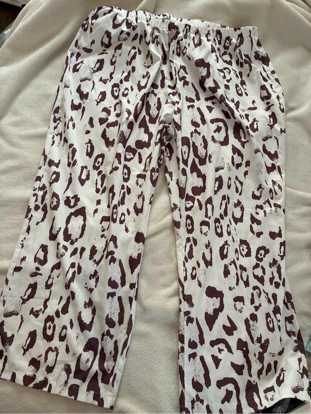 Plus Size 5XL Leopard Print Wide Leg Pants